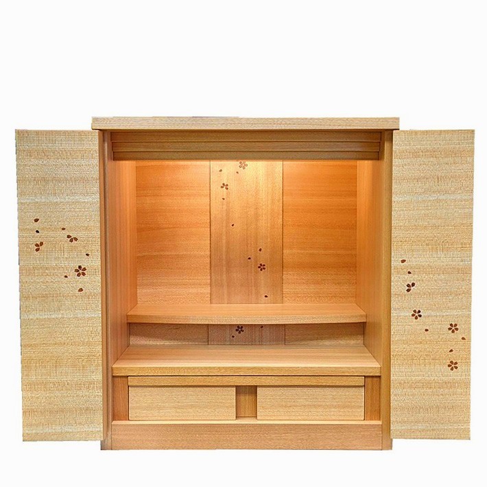 国産 モダン仏壇 上置型15号 桜材 No279212